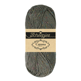 Scheepjes Catona Shine - 242 Metal Grey - Rainbow