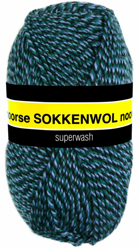 Scheepjes Noorse sokkenwol Markoma 6852 - Groen, Zwart, Blauw