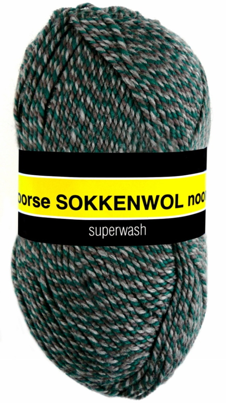 Scheepjes Noorse sokkenwol Markoma 6853 - Groen, Grijs