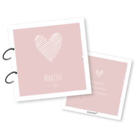 Bewaarbundel voor geboortekaartjes | roze | luxe versie