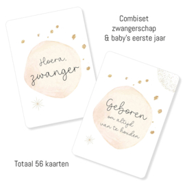 Mijlpaalkaarten | combiset | zwangerschap  & baby/eerste jaar