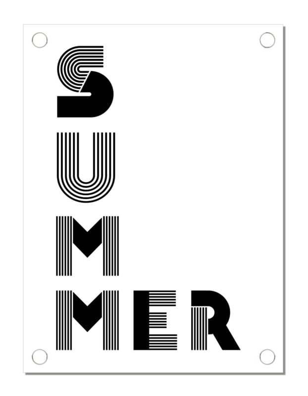 Tuinposter | summer | zwart-wit