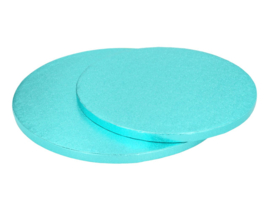Cakeboard turquoise. rond 25 cm