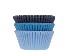 Cupcake cups assorti Blauw. 75 st.