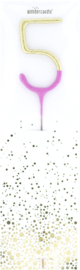 Goud met roze wondercandle