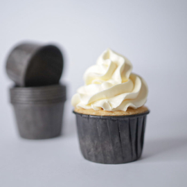 Sweet Stamp Cupcake Cups  - Black