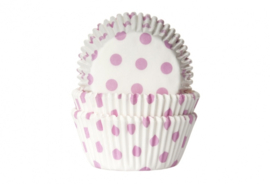 Cupcake cups Wit - baby roze