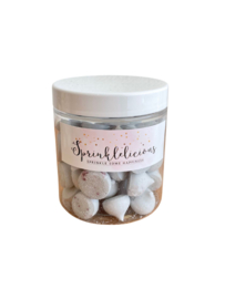 Meringue druppels bosbes