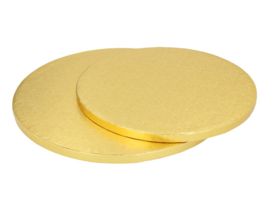 Cakeboard goud. rond 25 cm