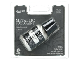 RD Metallic Food Paint Pearlescent White. 25ml.