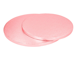 Cakeboard baby roze. rond 25 cm