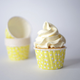 Sweet Stamp Cupcake Cups  - Yellow Polka
