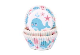 Cupcake cups Walvis (gender reveal)