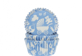 Cupcake cups Baby uitzet blauw