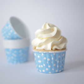 Sweet Stamp Cupcake Cups  - Blue Polka