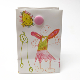 Kunststof cadeau tasje "Tekening"