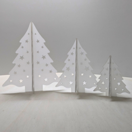 Kerstboompjes, set van 3 stuks