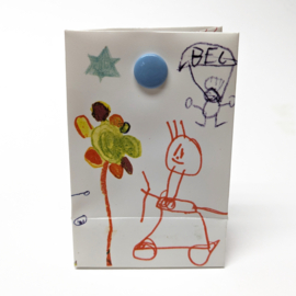 Kunststof cadeau tasje "Tekening"