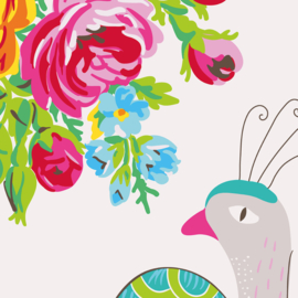 Behang Pajarito Creme