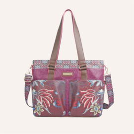 Multifunctionele shopper Ruby bordeaux/paars