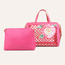 Mand met uitneembare tas Dahlia roze