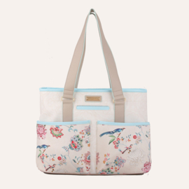 Multifunctionele shopper Ming creme