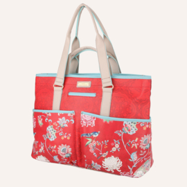 Multifunctionele shopper (grote variant) Ming rood