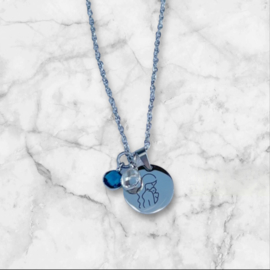 Mama ketting blauw