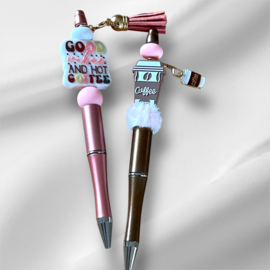 Kralen pen set coffee
