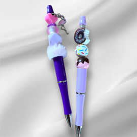 Kralen pennen set purple