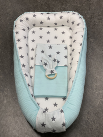 Babynestje grote ster mint groen