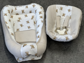 Babynestje teddy beertjes ecru