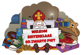 sticker welkom sint 50x35cm