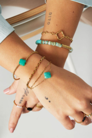 Armband Natuursteen Klaver (diverse kleuren)