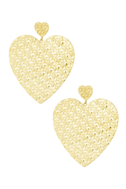 OORBELLEN hearts - goud