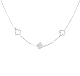 Ketting met Klaver (zilver en goud)