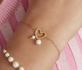 Armband Heart en Pearls