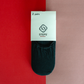 Kousenvoetjes zwart - SNEAKER (2-pack)