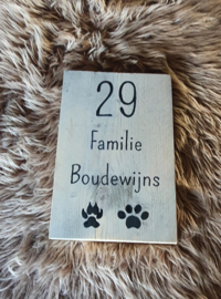Naambord Familie Boudewijns