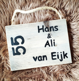 Naambordje Hans & Ali van Eijk