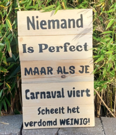 Tekstbord Carnaval (zwart)