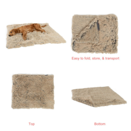 Blanket Shag kleur Taupe (101cmx76cmx2,5cm)