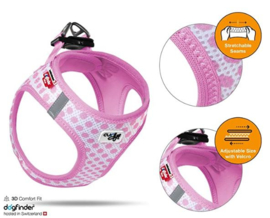 Puppy tuig setje pink circkels