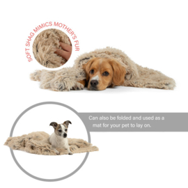Blanket Shag kleur Taupe (101cmx76cmx2,5cm)
