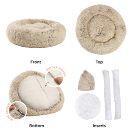 Airloft Donutbed kleur Taupe ø114,3cm