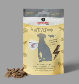 Cadocare Dog Snacks - ActiveSticks - Beef, Raspberry & Spinach (hypo allergeen)