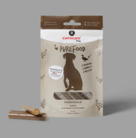 cadocare Dog Snacks - PureRolls - Duck (hypo allergeen)