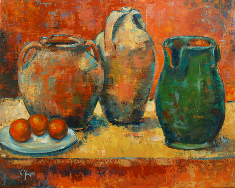 Jars - reproduction on canvas