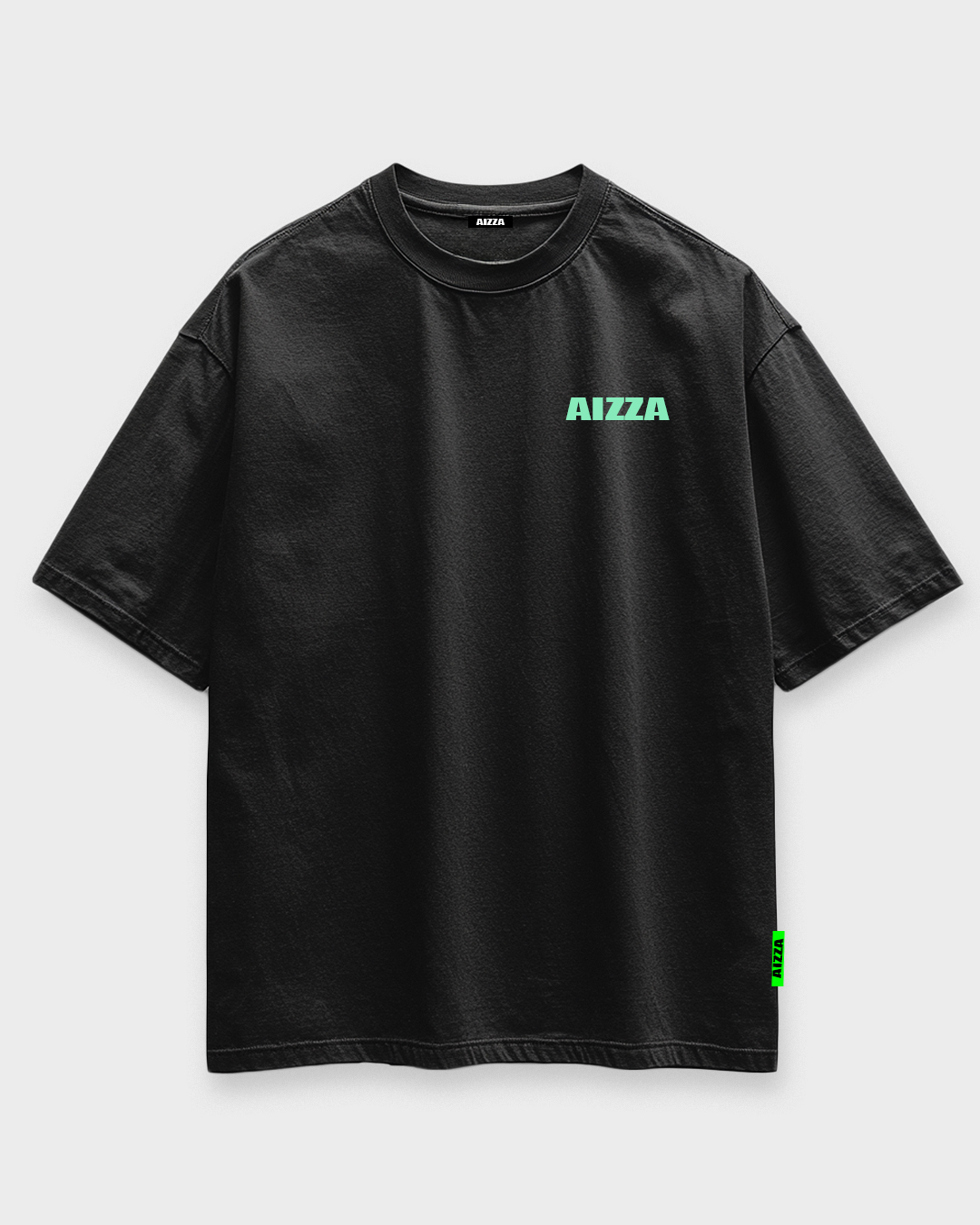 AZZIA_1.1S T-Shirt black.aqua