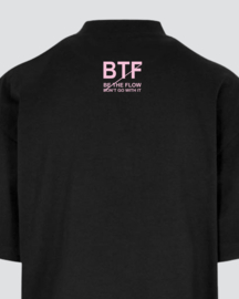 AIZZA_BTF. Oversized T-shirt dress black.pink